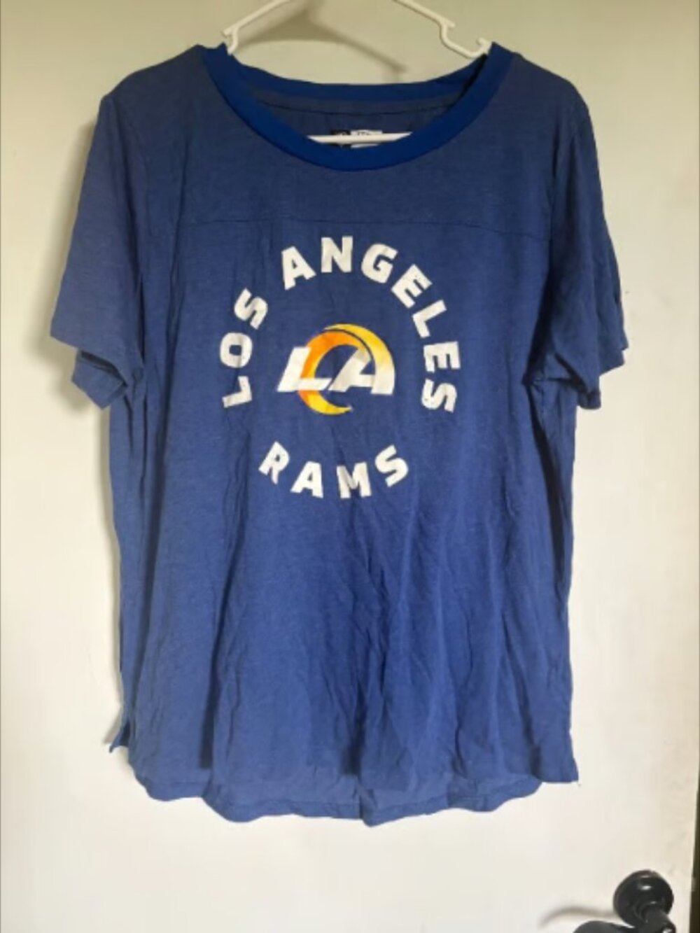 Los Angeles Rams NFL Football T-ShirtLos Angeles Rams Shirt Womens Blue Yellow
